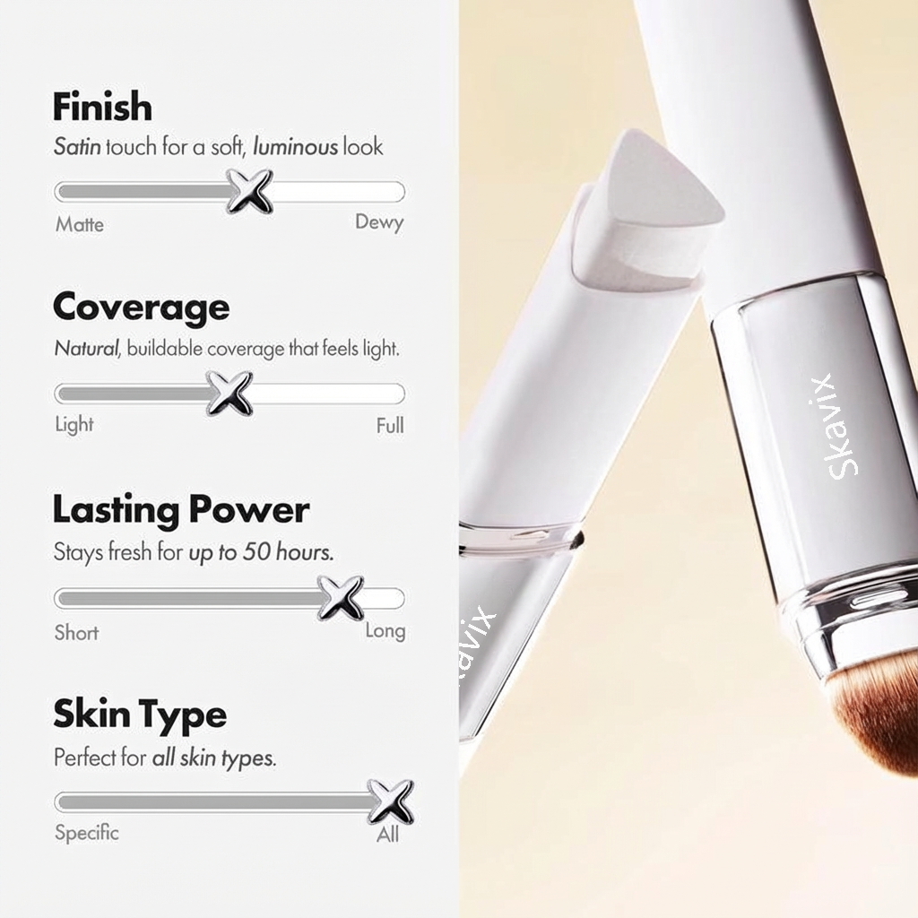 Skavix™ 💖2-in-1 Color-Changing Foundation Stick 💕Your New Go-To for Instant Flawless Coverage ✨