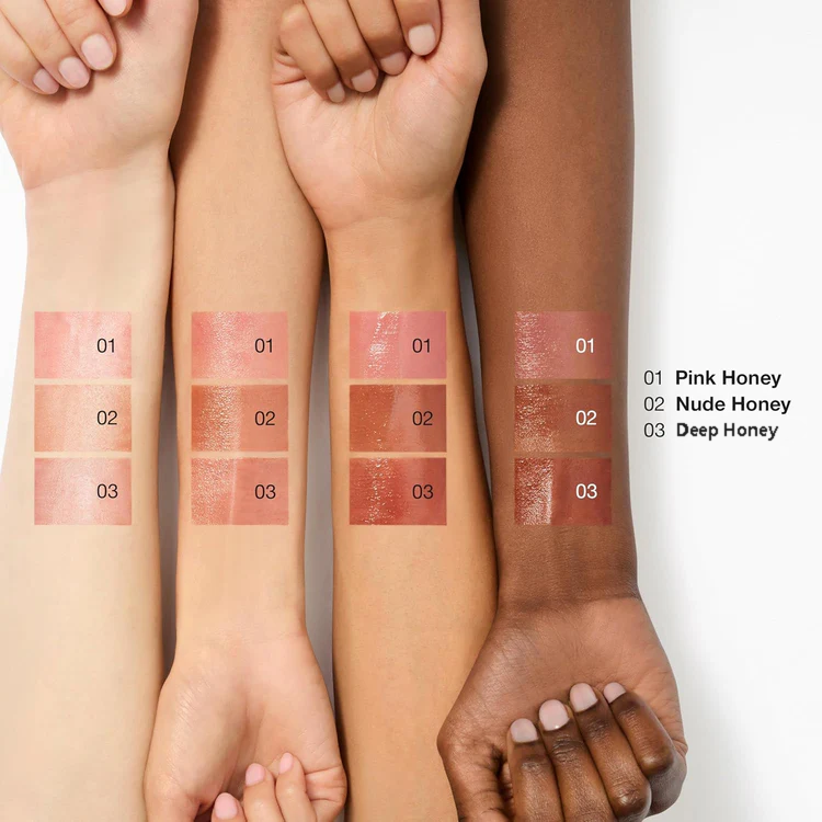 Slimoly™ Sheer Tinted Lip Balm in 3 Iconic Shades: Deep Honey, Pink, and Nude Honey | Sheer + Lightweight