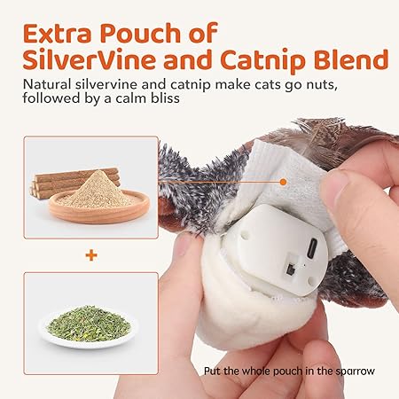 Interactive Flying Bird Toy – Hours of Fun and Exercise for Your Cat! 🐾🎶