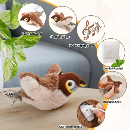 Interactive Flying Bird Toy – Hours of Fun and Exercise for Your Cat! 🐾🎶