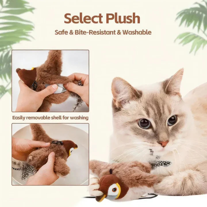 Interactive Flying Bird Toy – Hours of Fun and Exercise for Your Cat! 🐾🎶